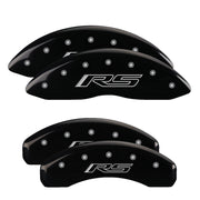 RS Script, Black - 2010-2015 Camaro V6 LS/LT MGP Brake Caliper Covers Set of 4
