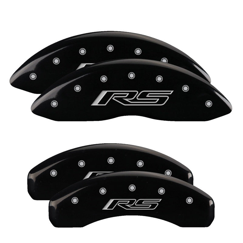 RS Script, Black - 2010-2015 Camaro V6 LS/LT MGP Brake Caliper Covers Set of 4