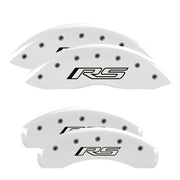RS Script, White - 2010-2015 Camaro V6 LS/LT MGP Brake Caliper Covers Set of 4