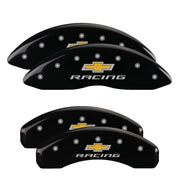 Chevy Racing Emblem, Black - 2010-2015 Camaro SS MGP Brake Caliper Covers Set of 4