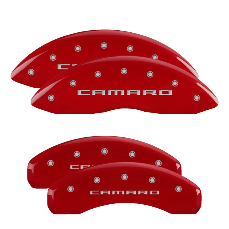Camaro Script, Red - 2010-2015 Camaro SS MGP Brake Caliper Covers Set of 4