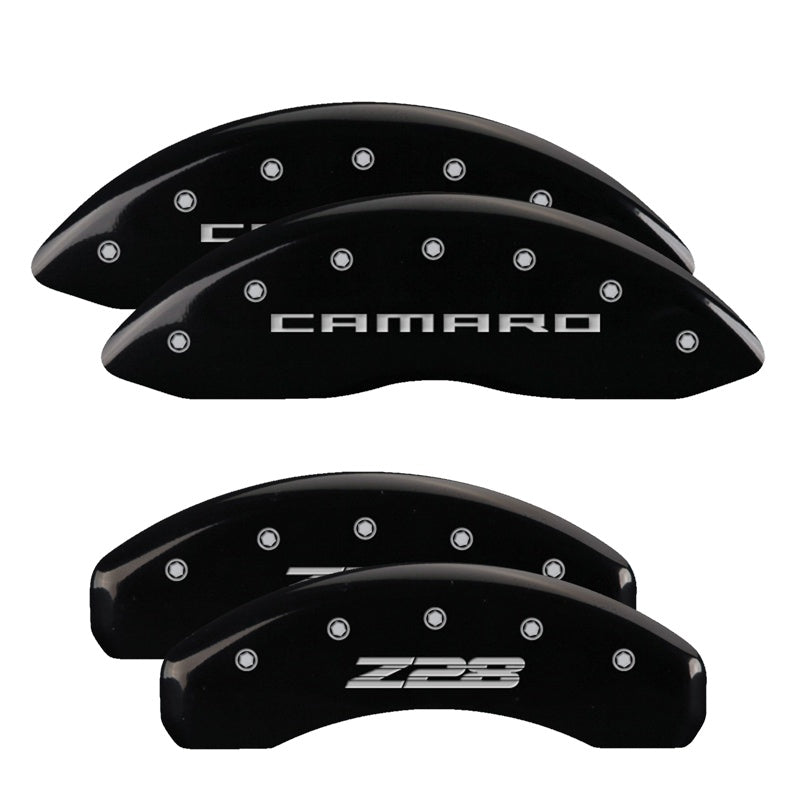 Camaro Script Front / Z28 Script Rear, Black - 2010-2015 Camaro SS MGP Brake Caliper Covers Set of 4