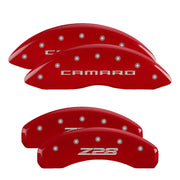 Camaro Script Front / Z28 Script Rear, Red - 2010-2015 Camaro SS MGP Brake Caliper Covers Set of 4