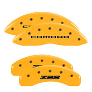 Camaro Script Front / Z28 Script Rear, Yellow - 2010-2015 Camaro SS MGP Brake Caliper Covers Set of 4