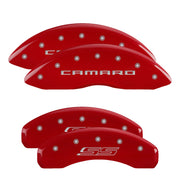 Camaro Script Front / SS Script Rear, Red - 2012 Camaro SS 45th Anniversary MGP Brake Caliper Covers Set of 4