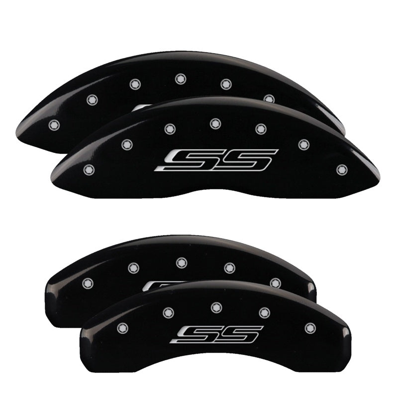 SS Script, Black - 2012 Camaro SS 45th Anniversary MGP Brake Caliper Covers Set of 4