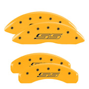 SS Script, Yellow - 2012 Camaro SS 45th Anniversary MGP Brake Caliper Covers Set of 4