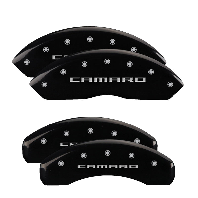 Camaro Script, Black - 2016-2023 Camaro LS/RS MGP Brake Caliper Covers Standard JL9 Brakes Set of 4
