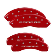 Camaro Script, Red - 2016-2023 Camaro LS/RS MGP Brake Caliper Covers Standard JL9 Brakes Set of 4