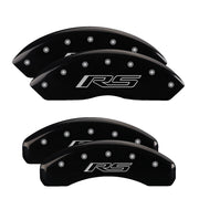 RS Script, Black - 2016-2023 Camaro LS/RS MGP Brake Caliper Covers Standard JL9 Brakes Set of 4