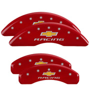 Chevy Racing Emblem, Red - 2016-2024 Camaro SS MGP Brake Caliper Covers Brembo Front & Rear Set of 4