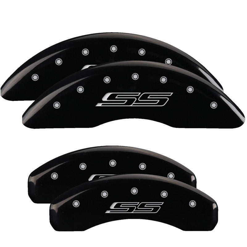 SS Script, Black - 2016-2024 Camaro SS MGP Brake Caliper Covers Brembo Front & Rear Set of 4