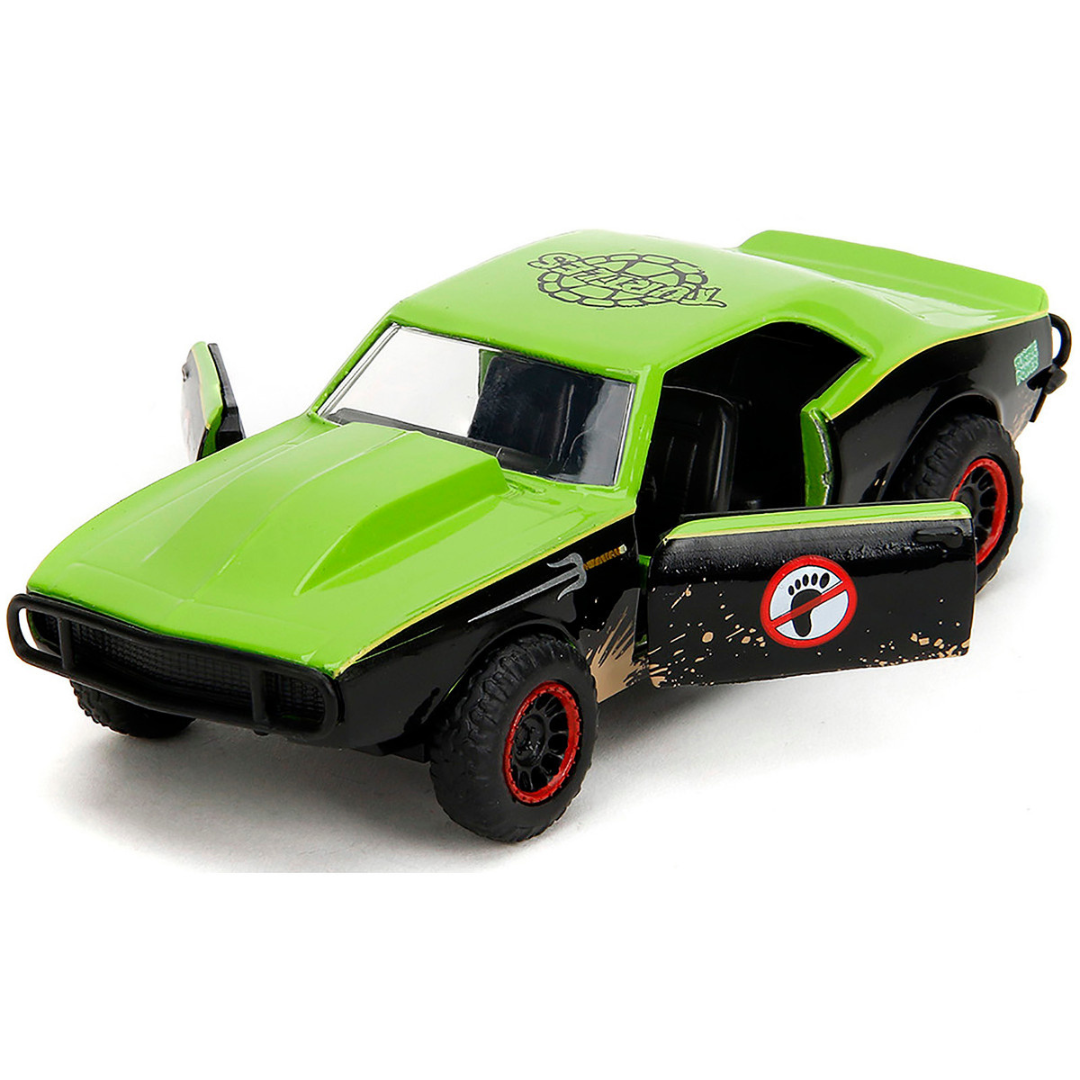 1967 Chevrolet Camaro "Teenage Mutant Ninja Turtles" Black and Green (Dirty) "Hollywood Rides" Series 1/32 Diecast Model Car