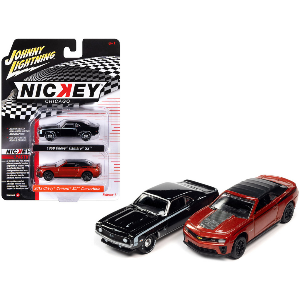 1969 Camaro SS and 2013 Camaro ZL1 1 64 Diecast Camaro