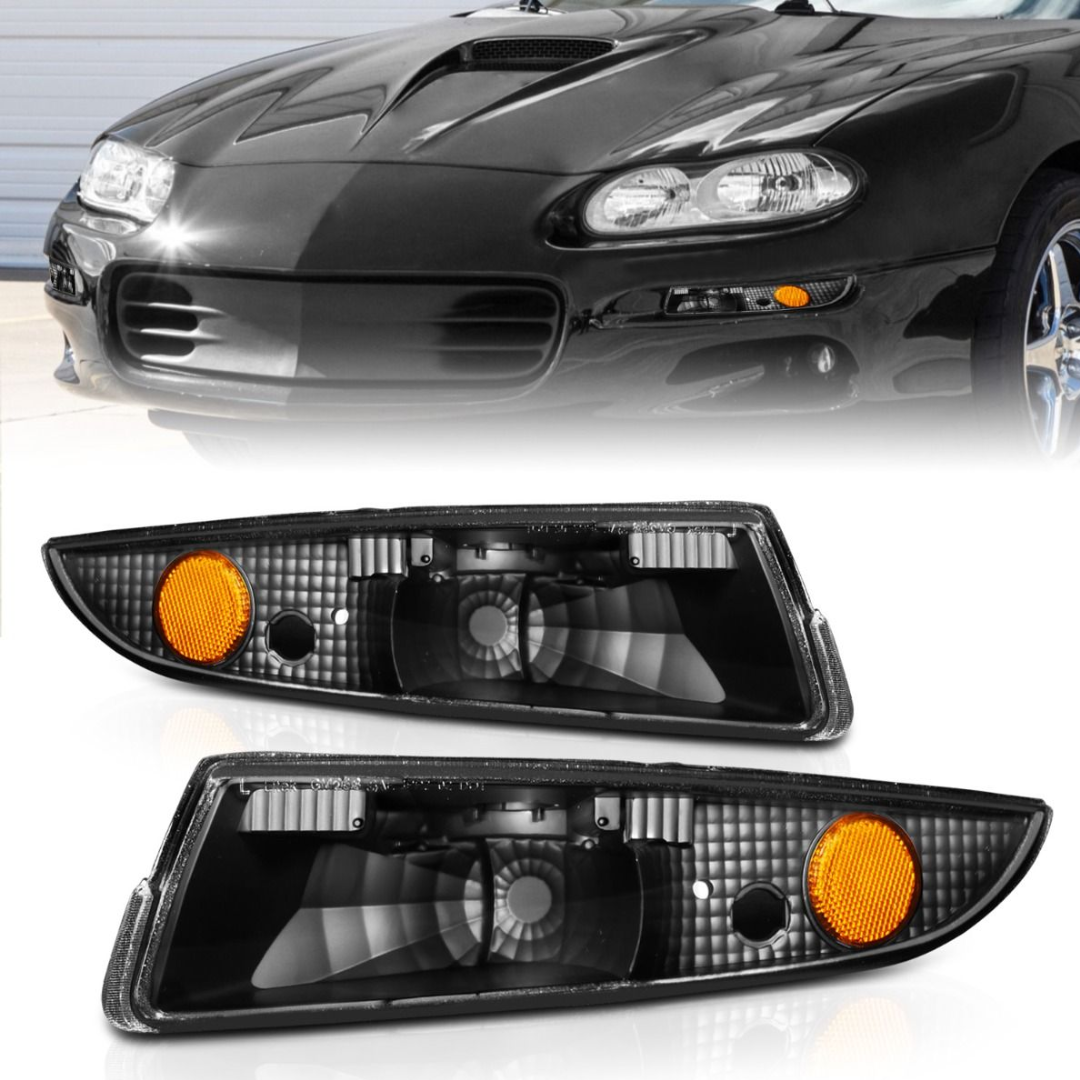 1993-2002 4th Gen. Camaro Euro Parking / Signal Lights Black & Amber