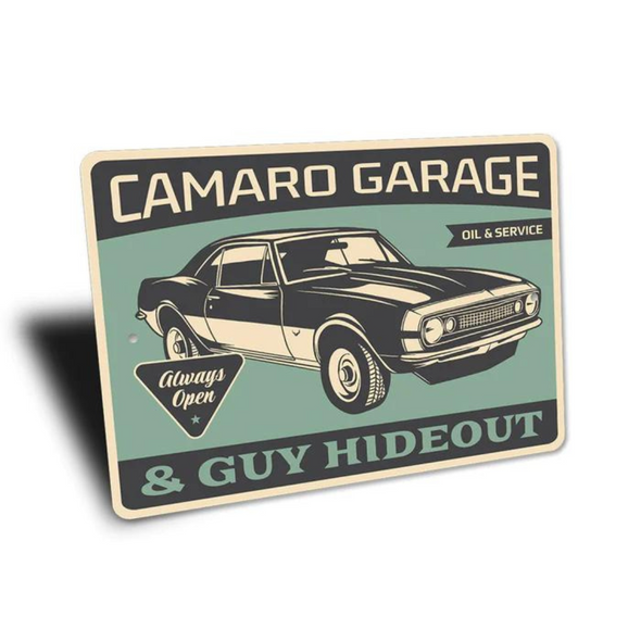 1st Generation Camaro Guy Hideout Aluminum Sign