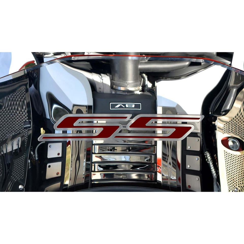 2010-2020 CAMARO SS - 'SS' HOOD EMBLEM - BRUSHED STAINLESS STEEL ...