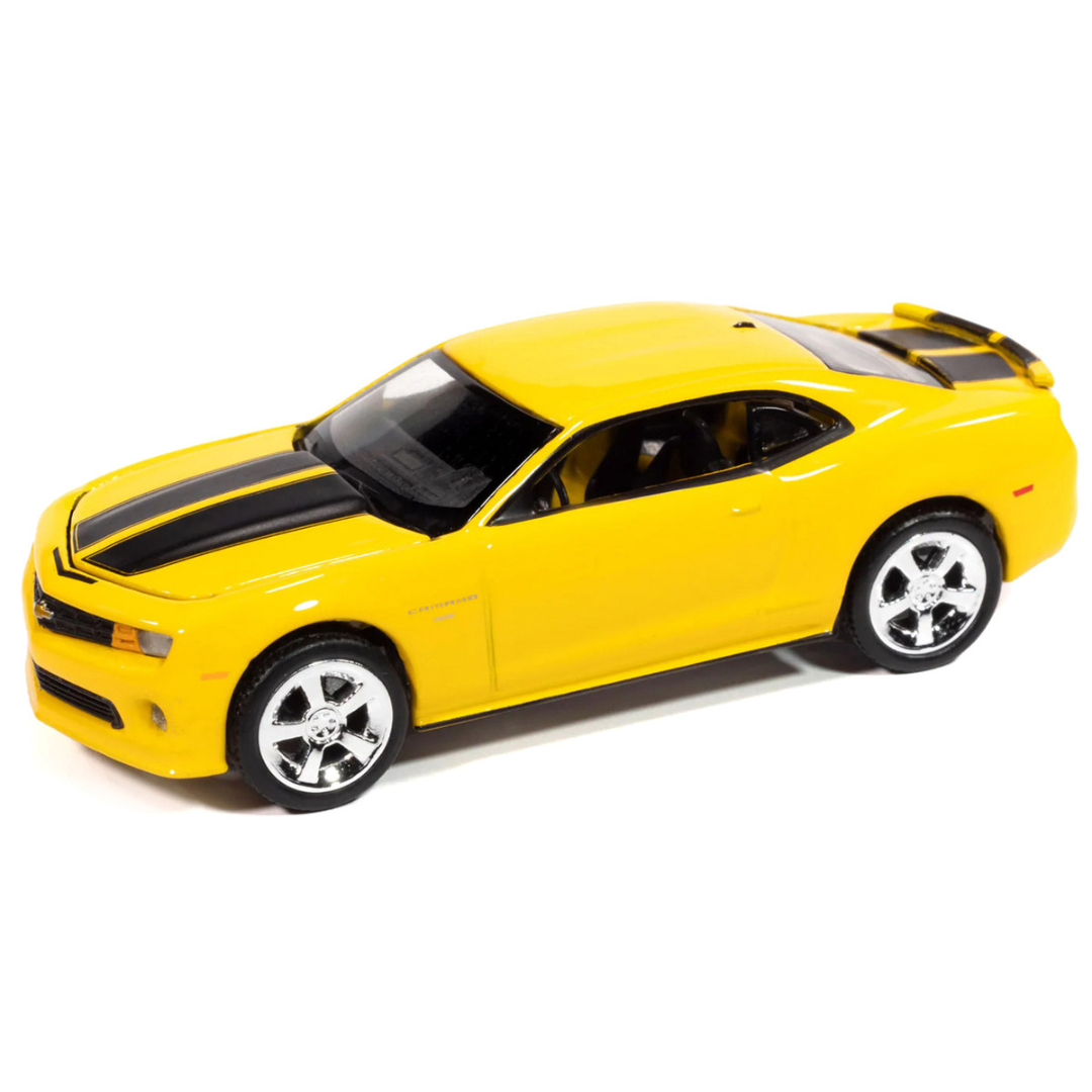 2010 Chevrolet Camaro RS/SS Rally Yellow with Black Stripes "Modern Muscle" Series 1/64 Diecast Model Car