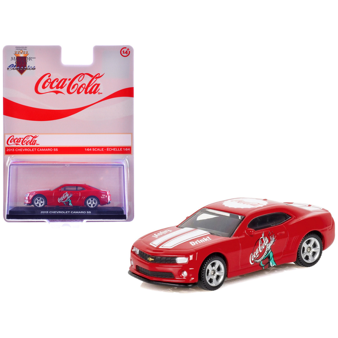 2013 Chevrolet Camaro SS "Coca-Cola" Red with White Stripes 1/64 Diecast Model