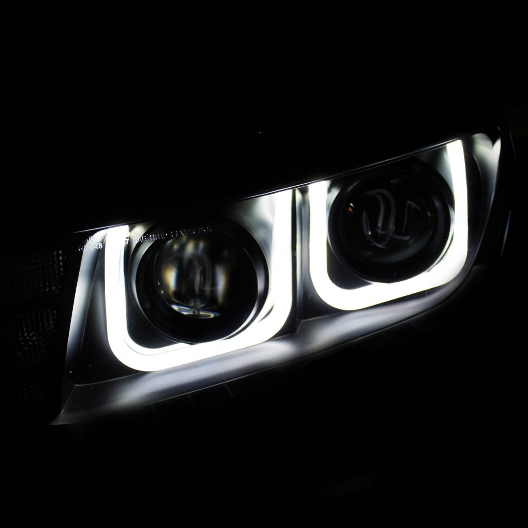 2014-2015 5th Gen. Camaro Projector U-Bar Headlights Black