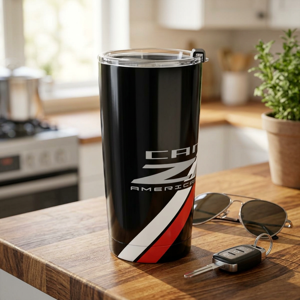 Camaro ZL1 American 20oz Black Travel Tumbler, A Fan Favorite