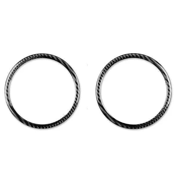 [2pcs Set] Carbon Fiber Door Speaker Overlay for Chevrolet Camaro 2010-2015