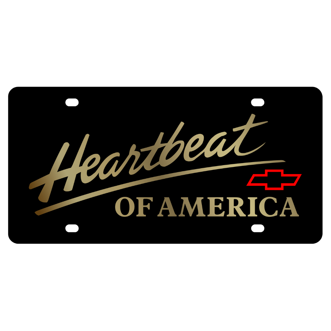 Chevrolet Heartbeat of America Carbon Steel License Plate