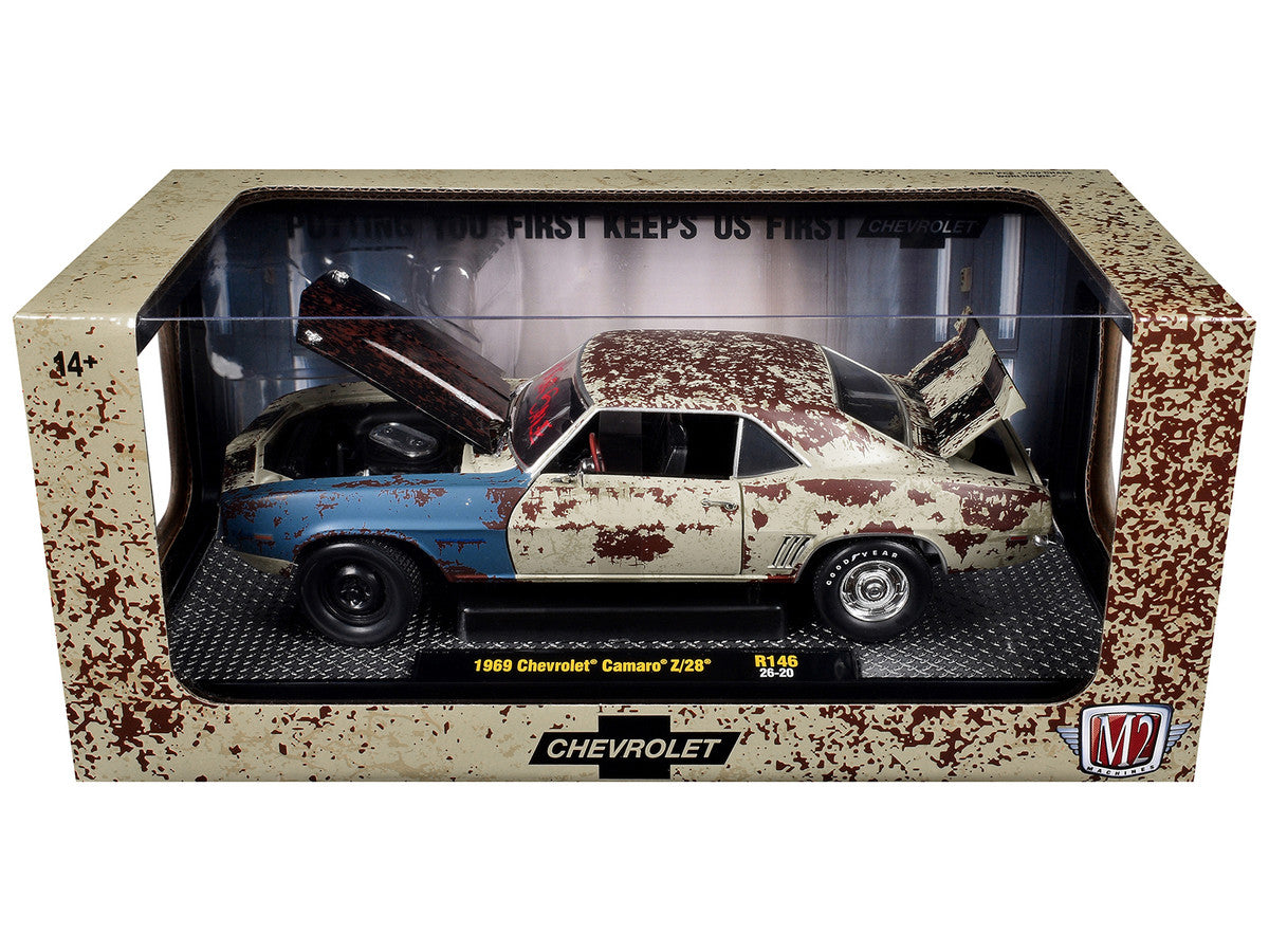 1969 Chevrolet Camaro Z/28 Cream (Rusted) Limited Edition to 4850 pieces Worldwide 1/24 Diecast Model Car