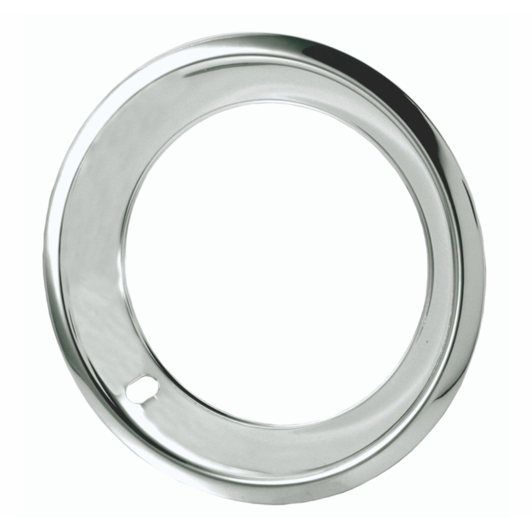 1967-1974 Chevrolet Camaro 15" Deep Dish Triple Chrome Plated Stainless Trim Ring Set 2.75" Wide - With Straight Edge