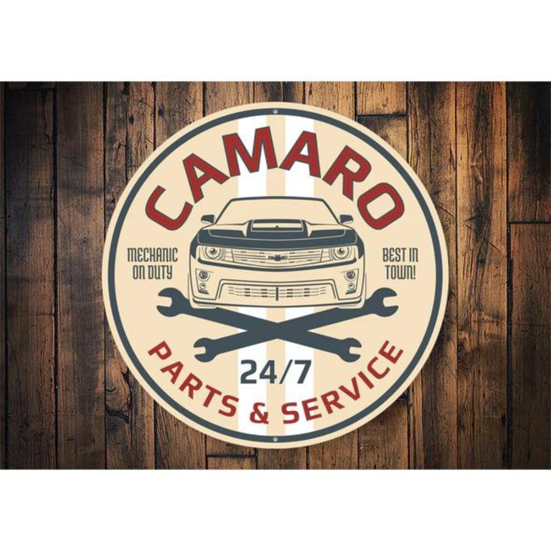 5th-gen-camaro-parts-service-aluminum-sign