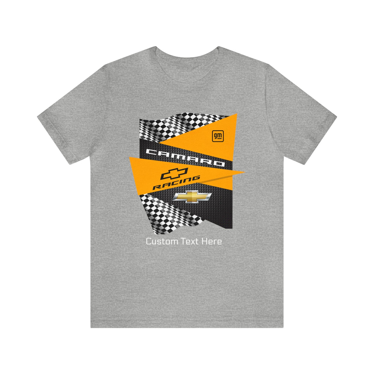 Camaro Yellow Checkered Personalized Jersey Short Sleeve Tee