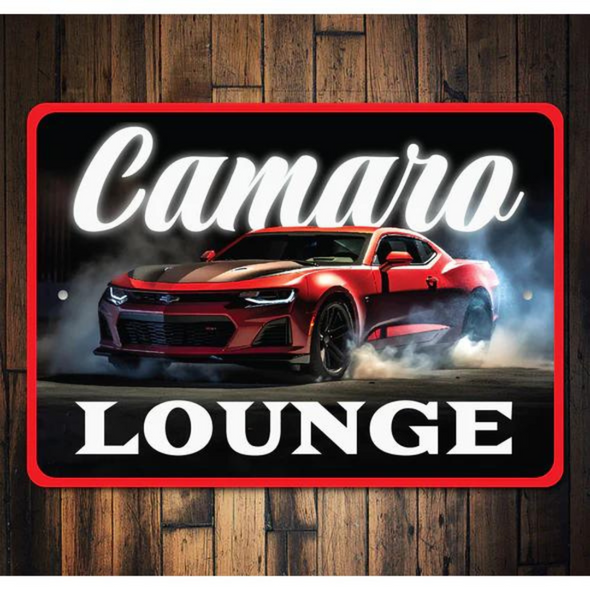 6th Generation Camaro Lounge Aluminum Sign