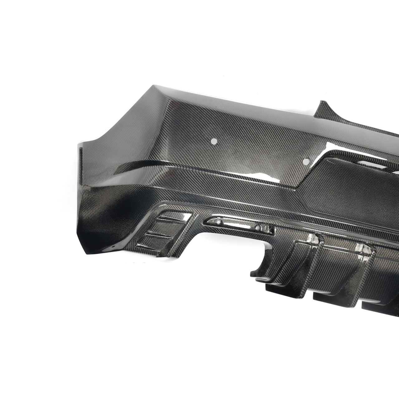 2016-2018 Camaro RS/SS/ZL1 Gloss Double Sided Carbon Fiber Rear Bumper w/Rear Diffuser Quad Tips 1pc