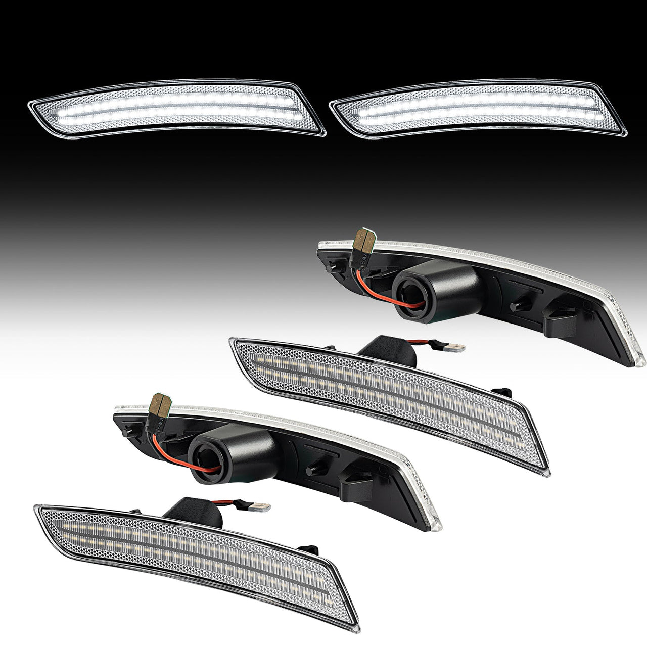 2016-2025 Chevrolet Camaro Clear White LED Side Markers Set