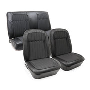 Premium Stitched Vinyl Seat Cover Set - Deluxe Interior Coupe - Black-C405120-