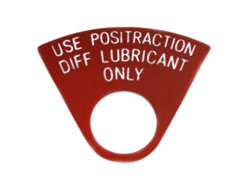 1967-1981 Camaro Posi Rear End Tag W/1" Hole - Red - CA-C6056-Corvette-Store-Online