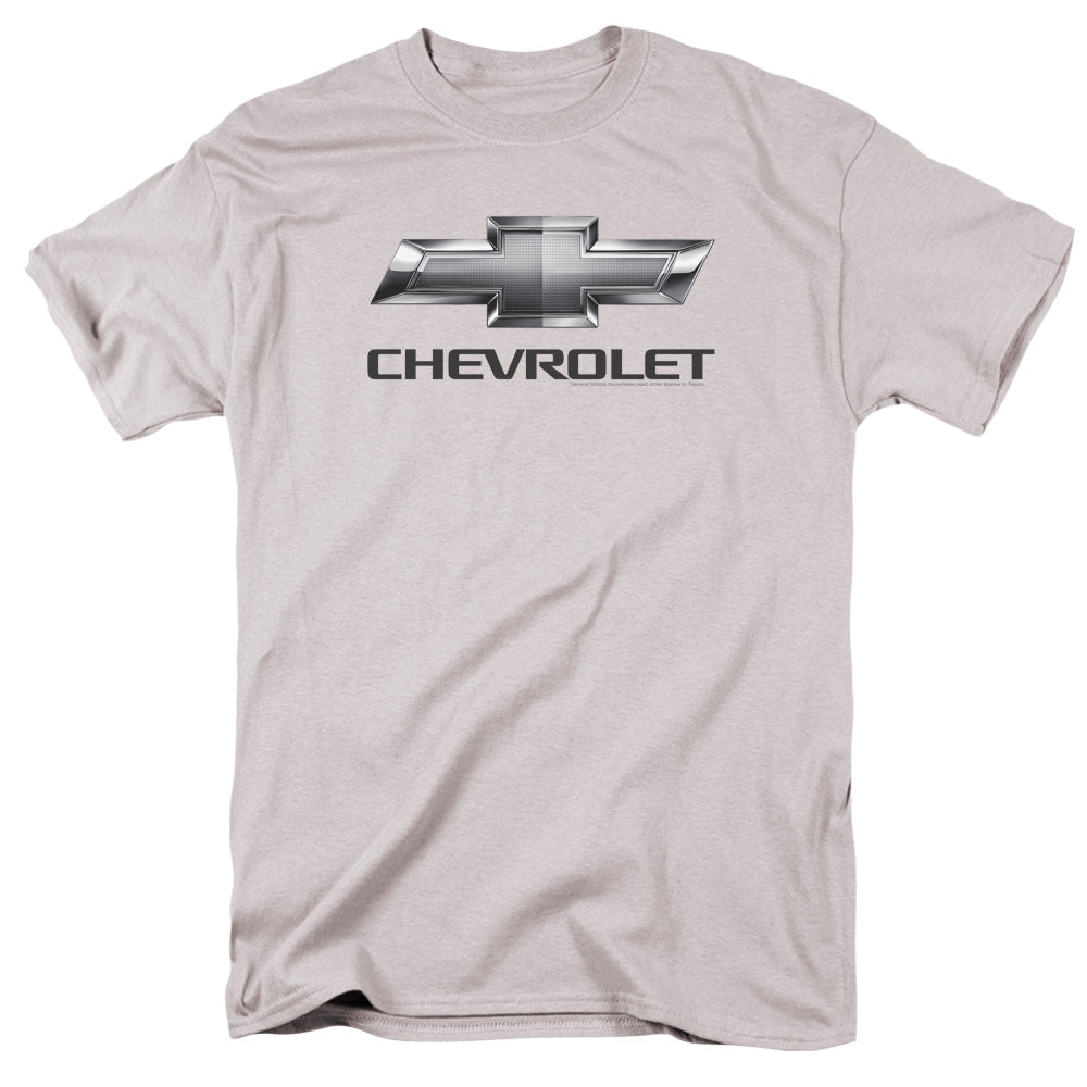 Chevy Bowtie-Adult Regular Fit Short Sleeve-Silver