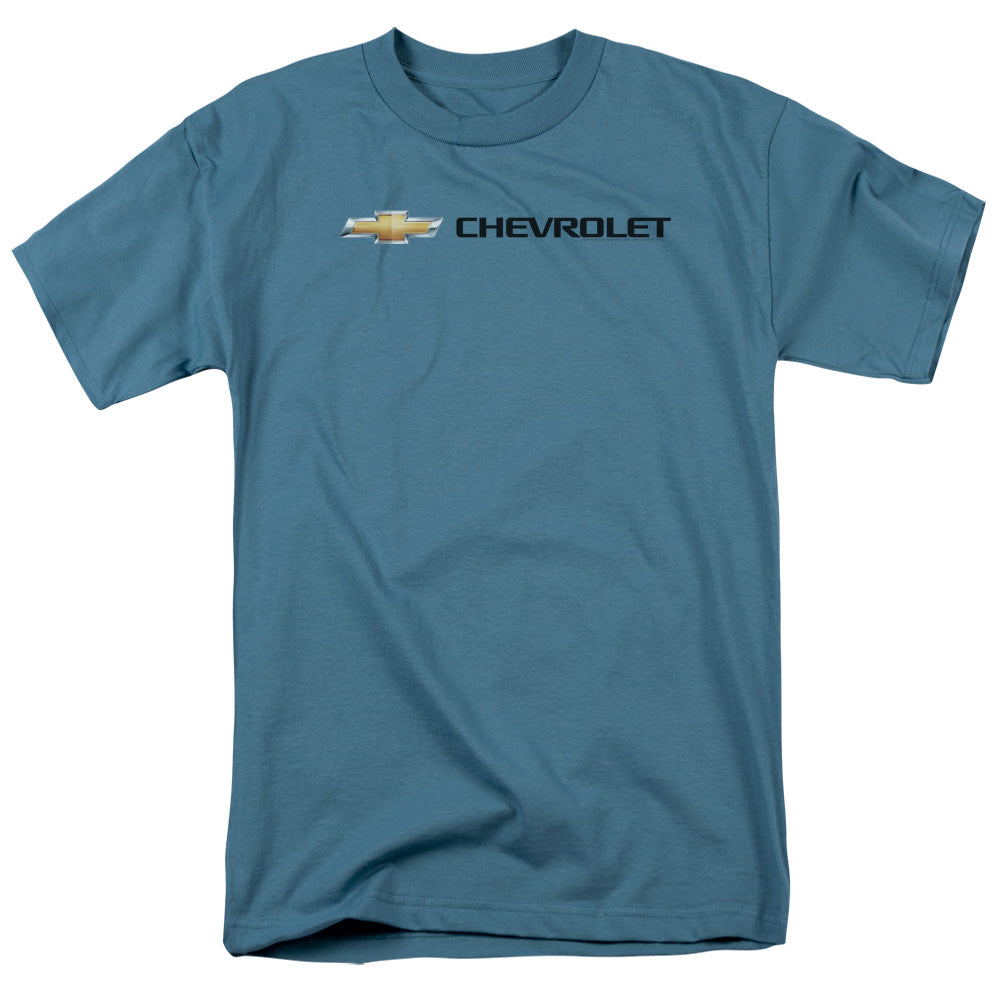 Chevy Bowtie Wide Front-Adult Regular Fit Short Sleeve-Slate