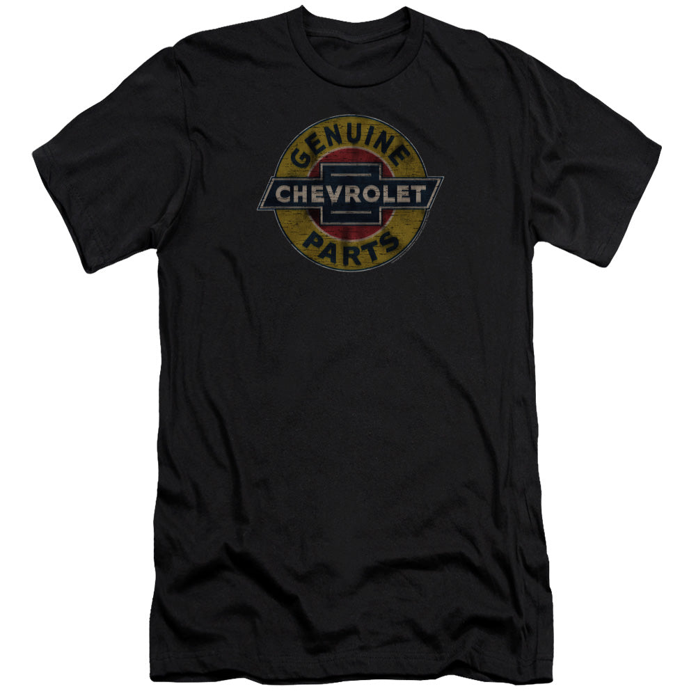 Chevrolet Genuine Chevy Parts Distressed Sign-Premium Canvas Adult Slim Fit 30/1-Black