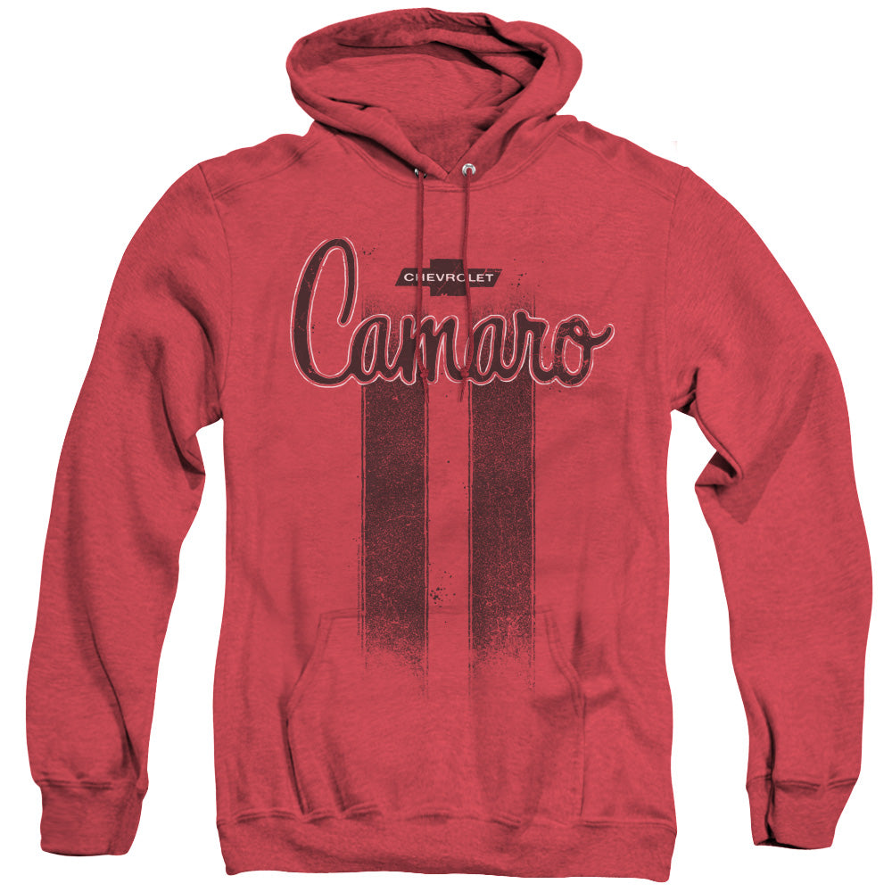 Chevrolet Camaro Stripes-Adult Heather Hoodie-Red