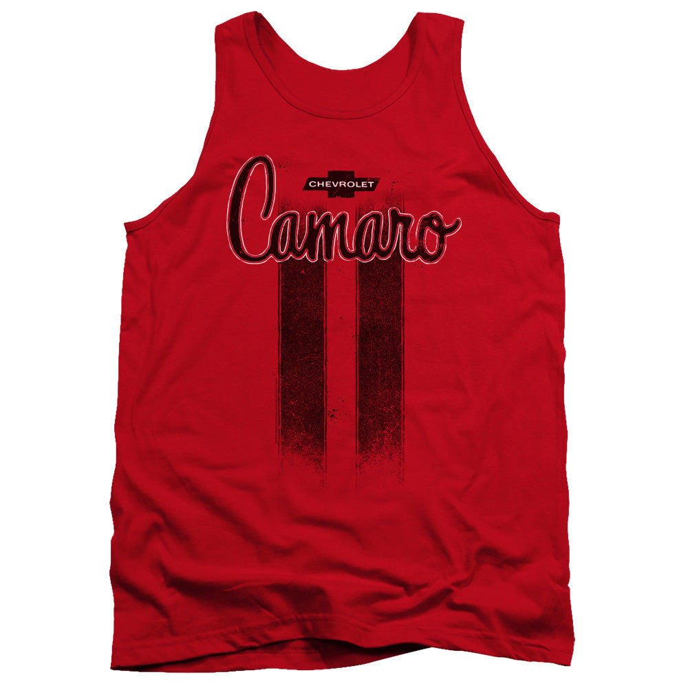 Chevrolet Camaro Stripes-Adult Tank Top-Red