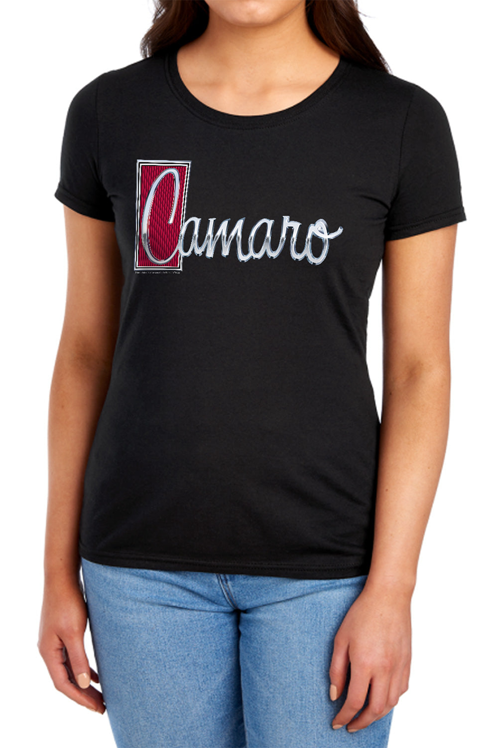 Chevrolet Camaro Script-Women's Short Sleeve-Black