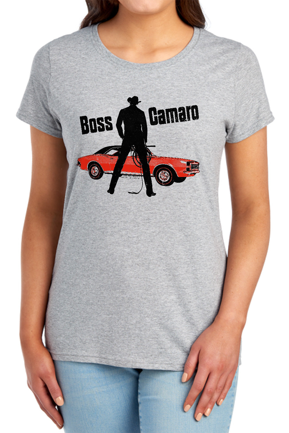 Chevrolet Boss Camaro Women's Short Sleeve-Athletic Heather