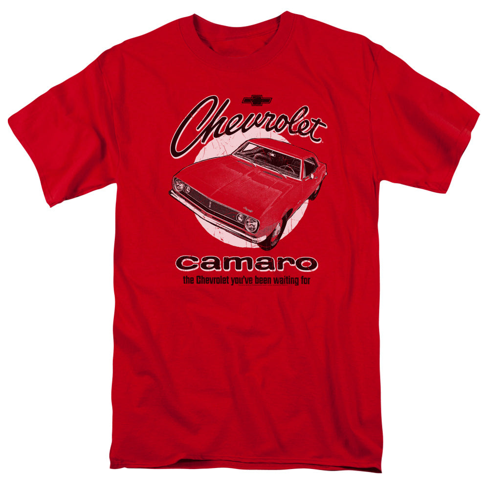 Chevrolet Retro Camaro-Adult Regular Fit Short Sleeve-Red