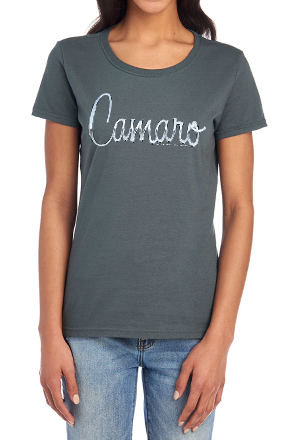 Chevrolet Classic Camaro Metal-Women's Short Sleeve-Charcoal