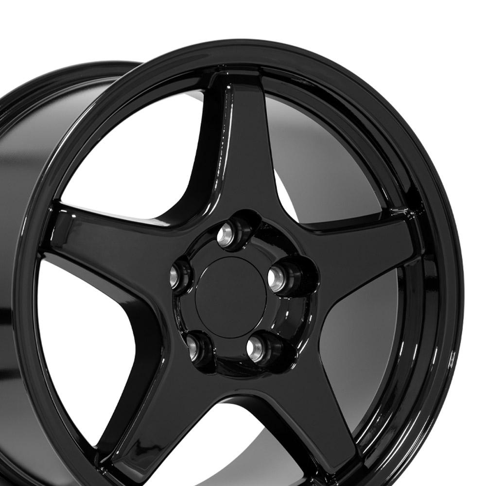 OE Wheels CV01 SS style staggered wheel set 17x9.5 & 17x11 Gloss Black for 1993-2002 Chevrolet Camaro