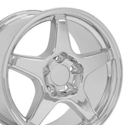 OE Wheels CV01 SS style staggered wheel set 17x9.5 & 17x11 Chrome for 1993-2002 Chevrolet Camaro