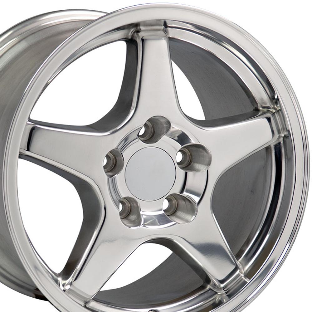 OE Wheels CV01 SS style staggered wheel set 17x9.5 & 17x11 Polished for 1993-2002 Chevrolet Camaro