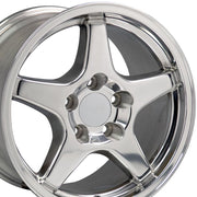 OE Wheels CV01 SS style staggered wheel set 17x9.5 & 17x11 Polished for 1993-2002 Chevrolet Camaro