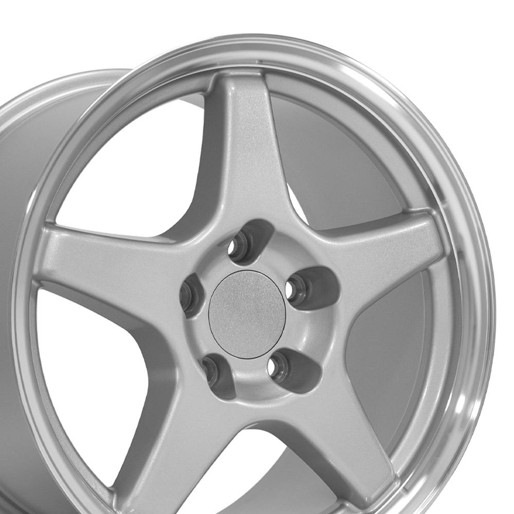OE Wheels CV01 SS style replica wheel 17x9.5 Gloss Silver Machined Lip for 1993-2002 Chevrolet Camaro